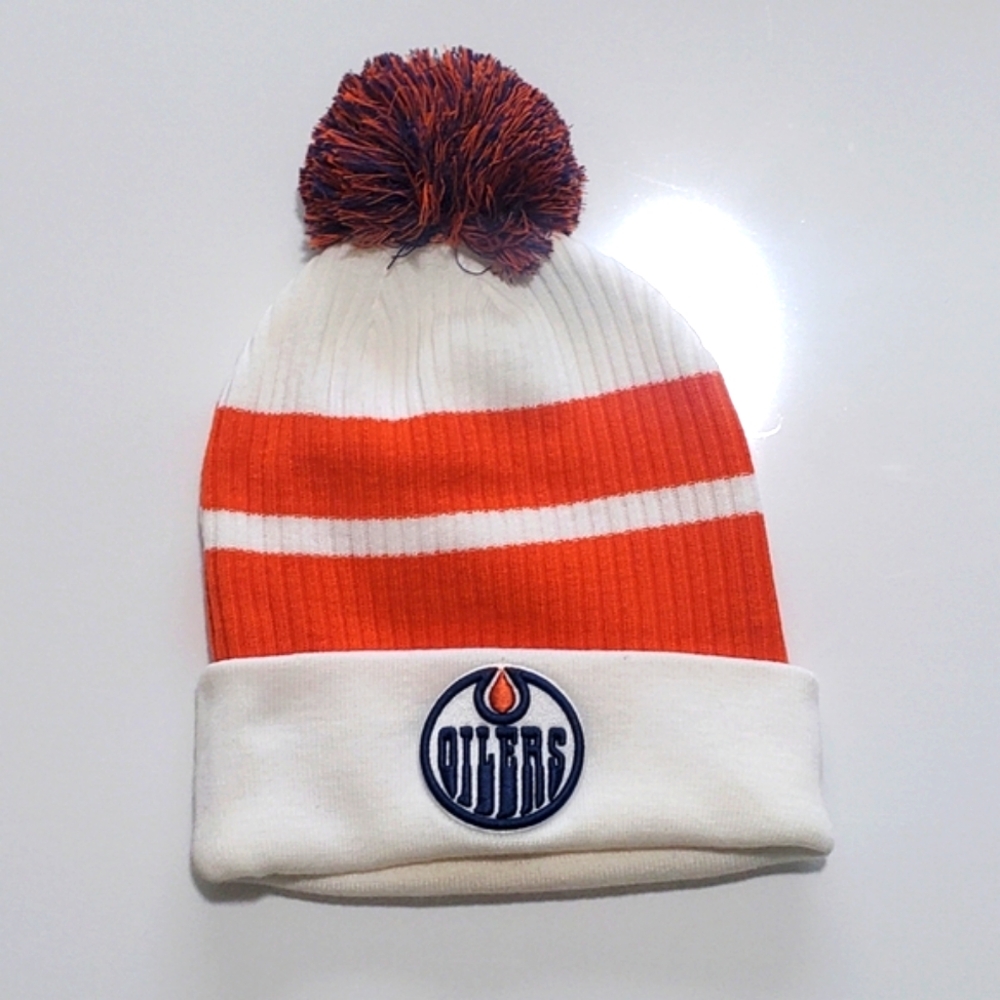 FANATICS - Edmonton Oilers Reverse Retro pompom knit Beanie Hat